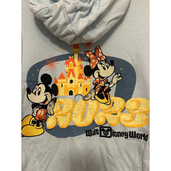 Disney Parks 2023 Zip up Hoodie Blue Sz XL - Picture 5 of 6
